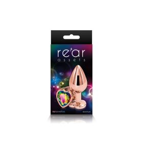 Rear Assets (Option: Rose Gold Heart  Medium  Rainbow)