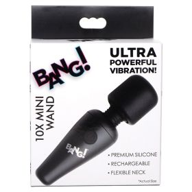 Bang! 10X Vibrating Mini Silicone Wand (Option: Black)