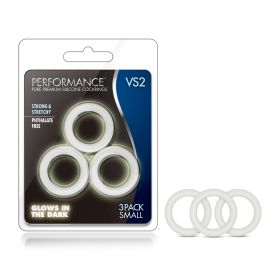 Performance (Option: Vs2 Pure Premium Silicone Cockrings  Small  White)
