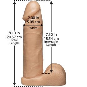 Vac (Option: ULock 8 Inch Realistic Cock  White)