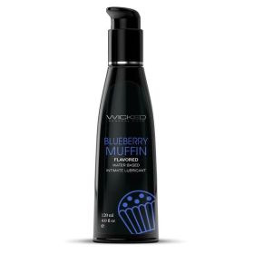 Aqua Blueberry Muffin Flavored Water Based  Intimate Lubricant (Option: 4 Fl. Oz.)