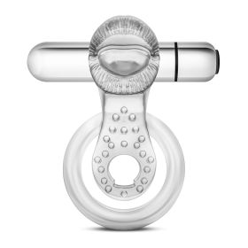 Stay Hard (Option: 10 Function Vibrating Tongue Ring  Clear)