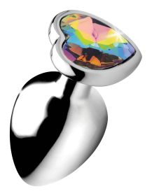 Rainbow Prism Heart Anal Plug (Option: Large)