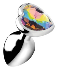 Rainbow Prism Heart Anal Plug (Option: Small)